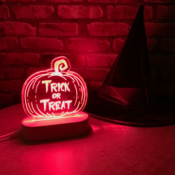 Trick or Treat Colour Changing Pumpkin LED Sign