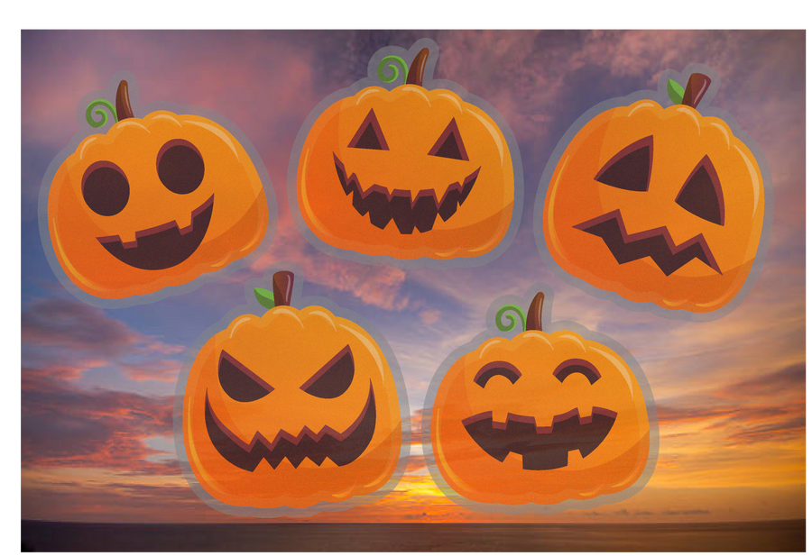 Halloween Pumpkin Window Stickers