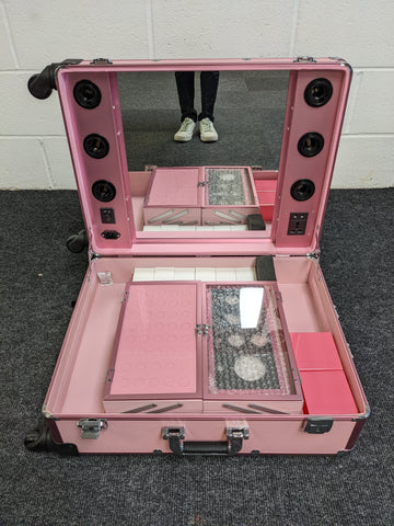 Compact Make Up Case with Trays - Pink - By Cantoni®